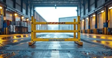 À quoi sert un tréteau de sécurité lors d’un chargement à quai ?
