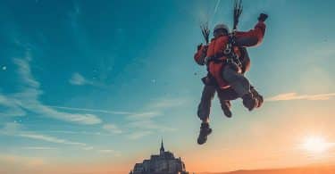 Combien ça coûte de sauter en parachute au dessus du Mont Saint Michel en Normandie ?