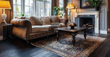 Quelle décoration choisir pour un salon qui a un parquet foncé ?
